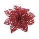 thumbnail image 3 of 24 piezas de adorno rojo con purpurina de Pascua de Navidad, decoración de árbol de Navidad, flores de Navidad, adorno de decoración navideña para fiesta de Navidad, decoración del árbol de, 3 of 5