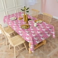 thumbnail image 3 of Pink Cartoon Unicorn Rainbow Cloud Pattern Rectangle Tablecloth 60"x102",Waterproof Polyester Rectangle Table Cloth, Wipeable Spillproof Polyester Tablecloth for Dining, Camping, Indoor and Outdoor, 3 of 6