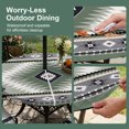 thumbnail image 5 of Round Outdoor Tablecloth with Umbrella Hole and Zipper, Sagge Green Boho Tablecloth with Elastic Waterproof, Country Southwest Aztec Geometric Patio Table Covers for 36" - 44" Picnic Pool Tables, 5 of 9