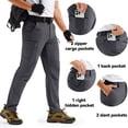 thumbnail image 5 of KEFITEVD Men's Tactical Cargo Pants Quick Dry Water Resistant Lightweight Stretch 6 Pockets Outdoor Hiking Pants,Blue Gray,36, 5 of 9
