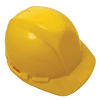 SAS Standard Hard Hat with 4-Point Adjustable Pinlock Suspension | Lightweight and Comfortable Protection for Construction | Complies with ANSI Z89.1, Type 1 Class G and E | Yellow