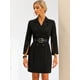 thumbnail image 2 of Vestido Elegante de Oficina Allegra K con Doble Botonadura y Cinturón Negro S, 2 of 6