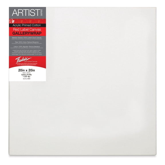 Fredrix Profile Cotton Canvas - 20" x 20", Gallerywrap