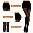 thumbnail image 2 of MANZI 2 Paires de Collants de Compression pour Femmes Modelants Collants Noirs 10-15mmHg Support 50D Collants Opaques Bas de Compression, Noir+naturel, S, 2 of 3