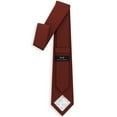 thumbnail image 2 of Terracotta Tie Premium Mens Slim Oxford Matt Necktie Tuxedo Classic Brick Skinny Premium Corbatas (Rust, Slim 2.35"), 2 of 6