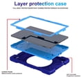 thumbnail image 2 of ELEHOLD Rugged Case for Samsung Galaxy Tab A7 Lite 8.7 (2021) Three-Layer Protection PC+Silicone Case with 360° Rotatable Kickstand Folding Handle Grip Shoulder Strap Shockproof Case,C, 2 of 8