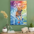 thumbnail image 2 of Pharaoh Hound Dog Playing Swimming Stretched Canvas Size 8x12 – Sports Dog, Perfect for Animal Lovers, Pharaoh Hound Dog Canvas, Swimming Canvas Size Wall Art, 2 of 5