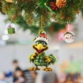 thumbnail image 6 of Christmas Chicken Ornaments, Hilarious Novelty Holiday Tree Decor with Comical Expressions, Acrylic Hanging Pendants for Gifts, Parties,Home Decor Christmas Decorations for Tree,Car Pendant (B), 6 of 8