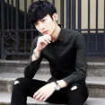 thumbnail image 5 of Ropa de negocios para hombre, camisa y blusa lisas para hombre, vestido formal rojo, estilo coreano, estilo hipster, corte entallado, original, informal, con botones, talla XXL, 5 of 5