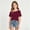 Wine, variant on 2026 New Girls Off the Shoulder Tops Summer Casual Short Sleeve T Shirts(Light Blue,8-9 Years)