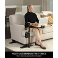 thumbnail image 3 of Signature Life Independence Tray Table, Wooden Swivel TV Tray, Adjustable Laptop Desk with Stand Assist Handle, 3 of 5