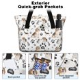 thumbnail image 2 of Tote Bag for Women - Beagle Dog and Footprints Shoulder Bag - Large Utility Work Duffle Bag with Zipper Handbag for Travel, Work, Sprots, 2 of 5