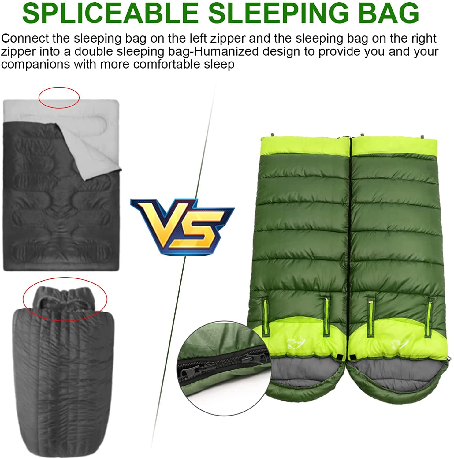  Sleeping Bags for Adults Cold Weather - 20 Degree Big&Tall  Size Backpacking Lightweight Waterproof for Girls Boys Mens Teen Women for  Camping Hiking Outdoor Travel Hunting with Compression Bag (Gray) 