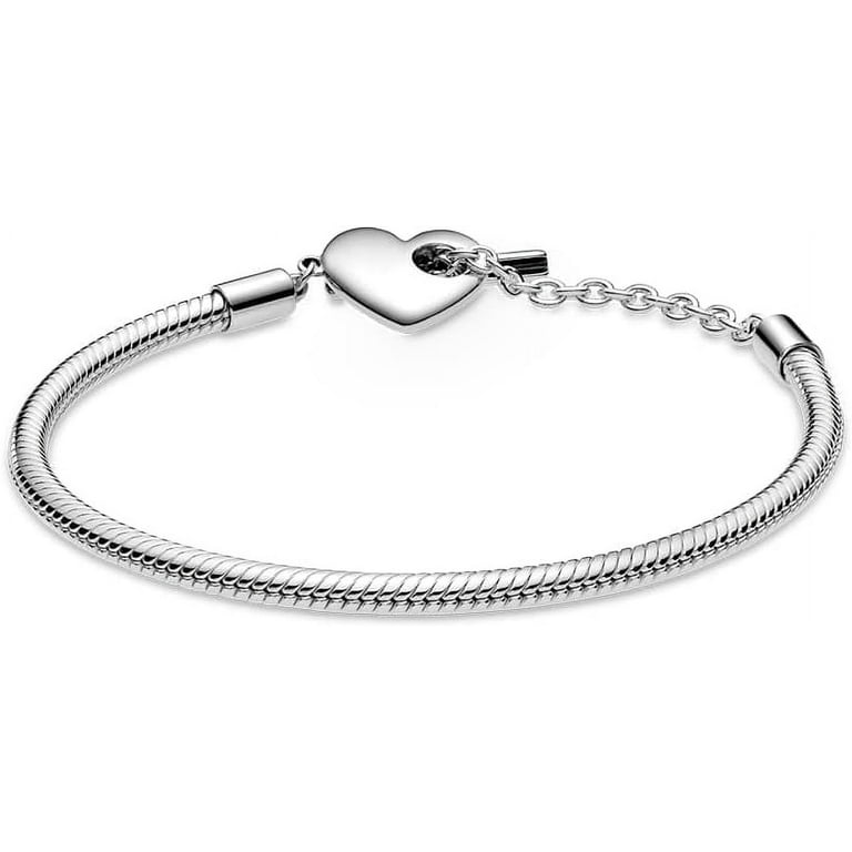 Pandora Moments Heart T-Bar Snake Chain Bracelet - 599285C00 Pandora Moments Heart T-Bar Snake Chain Bracelet - 599285C00