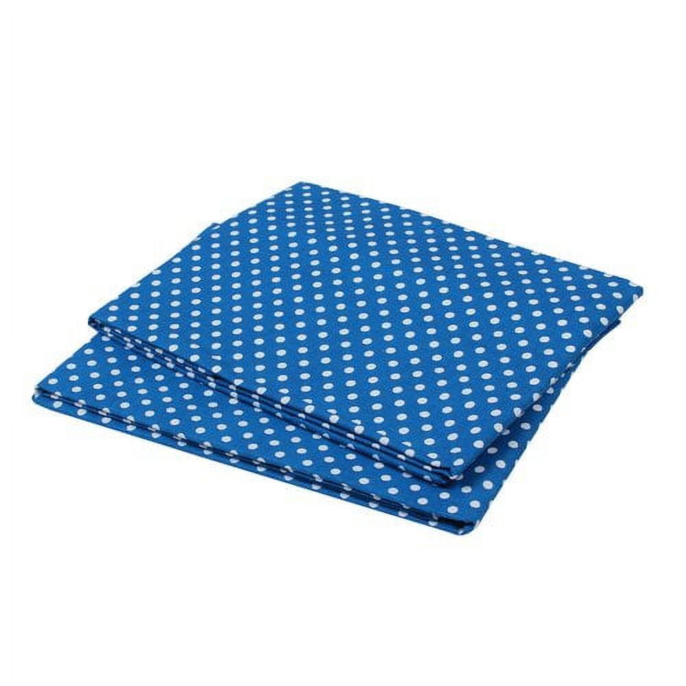 Bacati - MixNMatch Pin Dots Crib/Toddler Bed Sheets 100% Cotton Percale, Orange, 2-Pack