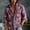 Purple, variant on Men's Floral Print Long Sleeve Button Down Shirt Casual Boho Vintage Flower Shirt for Vacation Holiday Party Relaxed Fit S-XXXL