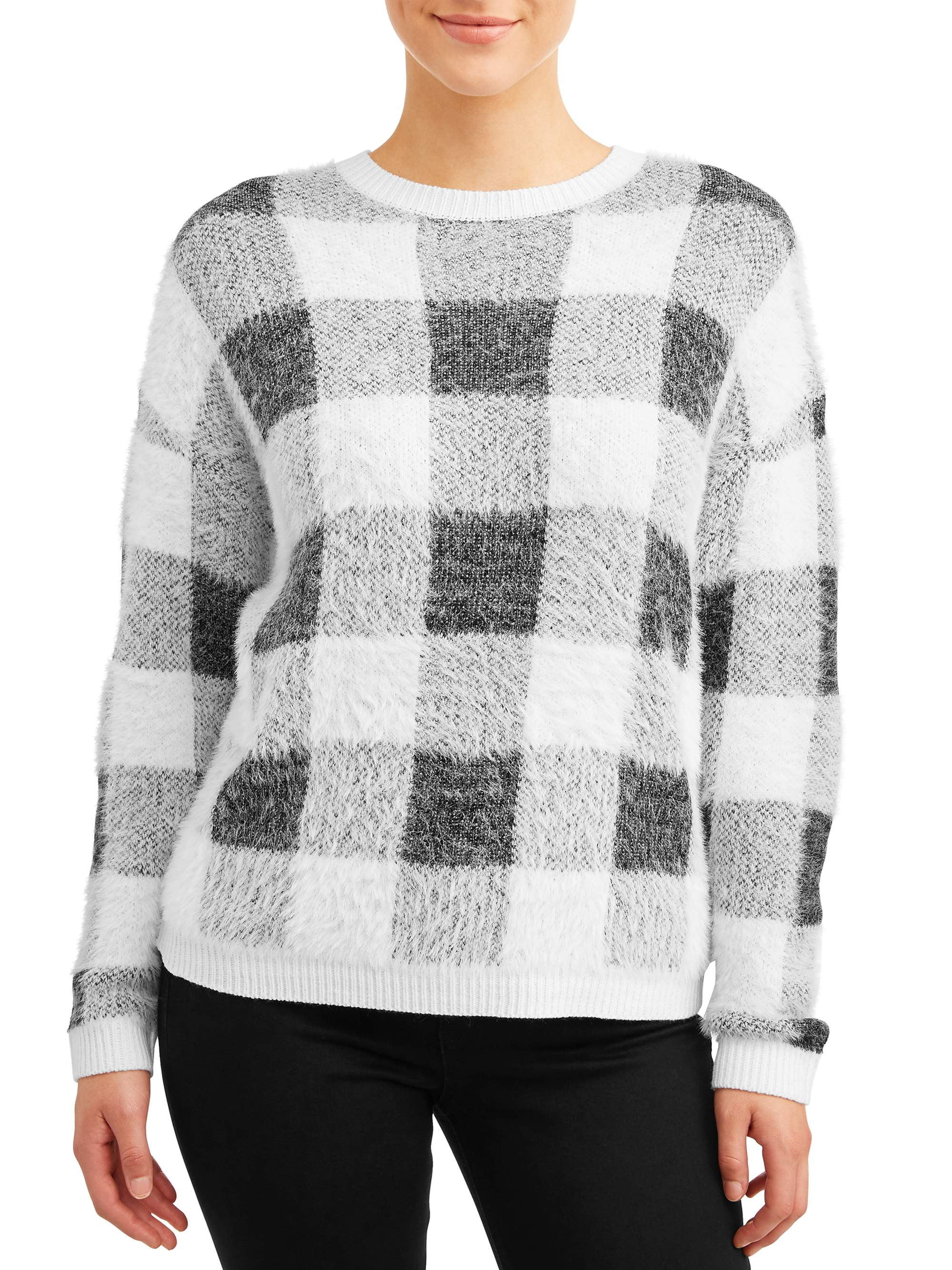 Girls Eyelash Knitted Jumper Kids Pullover Sweater Fluffy Lurex Stripe Top 