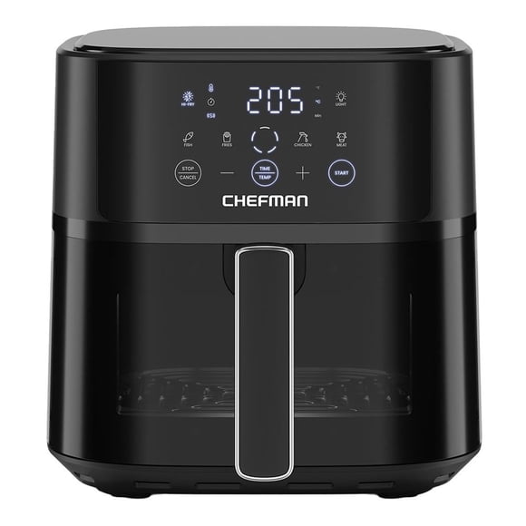Freidora de Aire Chefman 5.67 Lts. con Ventana Negra