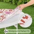 thumbnail image 5 of Pink Baseball Fun Pattern Round Fitted Tablecloth with Elastic Edge,Dining Table Cover Waterproof,Outdoor Round Tablecloth for Camping,Dining,Indoor and Outdoor, 5 of 7