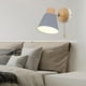 thumbnail image 1 of Aplique de lámpara de pared nórdica, luz con interruptor de cable de tracción accesorio de iluminación giratorio para sala de estar, hogar, cocina, Gris, 1 of 8