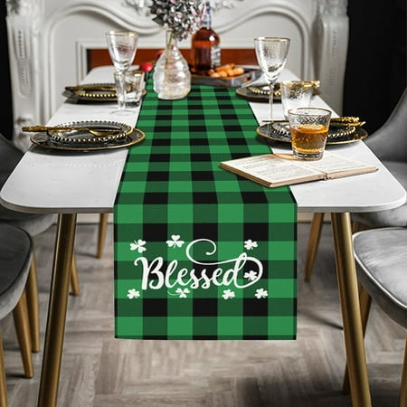 

RKSTN Table Runner Tablecloth St. Patrick s Day Print 13 X 70 Inch for St. Patrick s Day Table Decorations Kitchen Gadgets Lightning Deals of Today - Summer Savings Clearance on Clearance