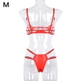 thumbnail image 1 of Conjunto de ropa interior con sujetador, tanga erótica, encaje hueco, lencería sexy para mujer, M, rojo Jumpingount XX000112-05, 1 of 7