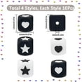 thumbnail image 2 of 1Set 40Pcs 4 Styles Cube with Star Silicone Beads Mixed Color 12x12x12mm Hole: 3mm 10pcs/style, 2 of 6
