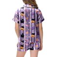 thumbnail image 5 of Leey-World Halloween Pajamas Toddler Girl Girls Pajama Set With Cute Print Home Short Sleeve Shorts Pajama Set, 5 of 5