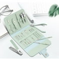 thumbnail image 4 of Manicure Set Professional Nail Clipper Pedicure Set Grooming Kit Gift for Men Husband Boyfriend Parents Women Nail Care with Green Leather Travel Case, 12 PCS, 4 of 8