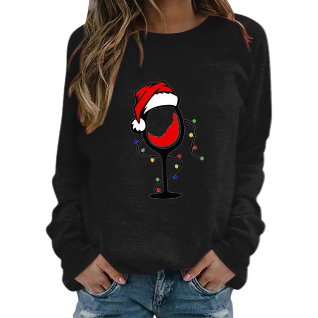 toraway Chandail en Molleton pour Femmes à Fermeture Éclair Léger Col Rond de Noël Manches Longues Motif de Vacances TTG