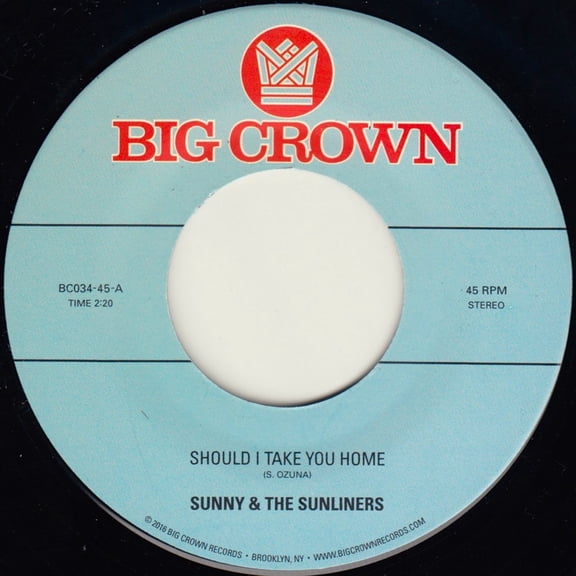 Sunny & Sunliners - Should I Take You Home / My Dream - Music & Performance - Vinyl [7-Inch]