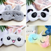 6PCS Sleep Mask Cute Cartoon Eye Mask for Girls Kids Women Eye Covers for Travel Sleeping Eye Mask