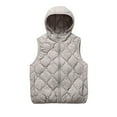 thumbnail image 5 of Uootdi Women's Lightweight Down Vest Puffer Sleeveless Hooded Jacket Stand Collar Zipper Warm Winter Outerwear with Pockets, 5 of 7