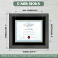 thumbnail image 3 of 11x14 Black Diploma Frame - Black on Gold Double Mat - Displays 8.5x11 Diplomas with Mat or 11x14, 3 of 8
