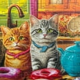 thumbnail image 5 of Rompecabezas de 300 piezas para adultos - Rompecabezas para niños de 6 a 8 años 8 a 10 10 a 12 años - Rompecabezas de piezas grandes para personas mayores - Gatitos y donas de cocina, 5 of 5