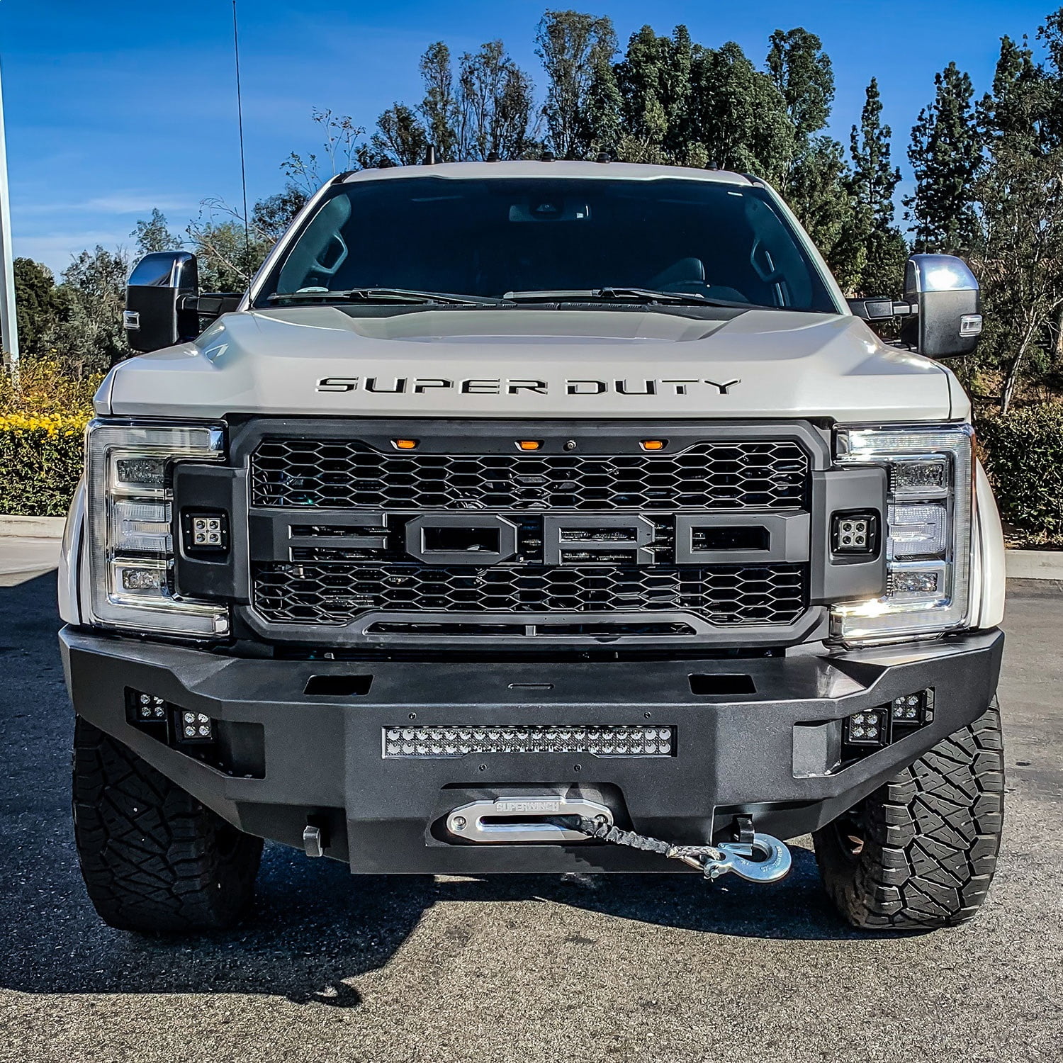 1722 F250/F350 SUPER DUTY PROSERIES FRONT BUMPER TEXTURED BLACK