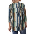 thumbnail image 4 of Fantaslook 3/4 Length Sleeve Womens Tops Dressy Casual Boho Blouses V Neck Pleated Tunic Tops Work Shirts, 4 of 8