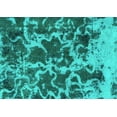 thumbnail image 1 of Ahgly Company Machine Washable Indoor Rectangle Oriental Turquoise Blue Modern Area Rugs, 8' x 12', 1 of 4