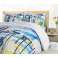 thumbnail image 5 of Landscape Duvet Cover Sets, View Boat in Venice Italy Landmark Seascape Scenic Watercolor Paint, Bedding Set 2 Duvet Covers & 4 Pillowcases, 2 Pack Queen Size, Blue Purple Green, by Ambesonne, 5 of 7