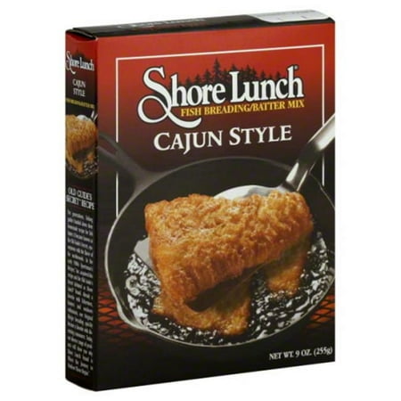 Shore Lunch Cajun Style Crisp Breading and Batter Mix, 9 oz, for Spicy Fried Fish, Chicken, and Vegetables