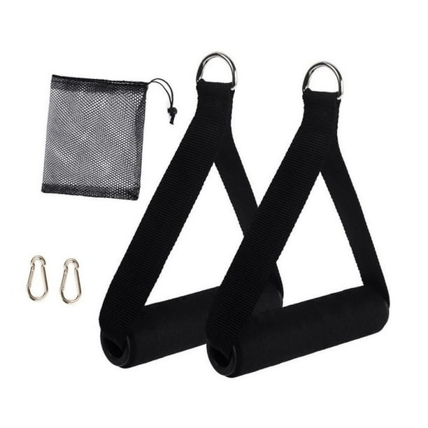 2 piezas de banda de resistencia de agarre de entrenamiento, correa de nailon, accesorios de entrenamiento con broche Negro