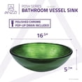 thumbnail image 5 of Anzzi Ls-Az287 Posh 16-1/2" Glass Vessel Bathroom Sink - Green, 5 of 5