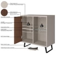 thumbnail image 5 of HomeStock Farmhouse Fresh Sideboard, Storage Cabinet with Soft Close Doors, Dining Room, Console Table, Credenza, Accent Cabinet, 36 X 36 X 18 Inches with Sturdy Metal Legs-Color:Cotton and Wood,Size:, 5 of 6