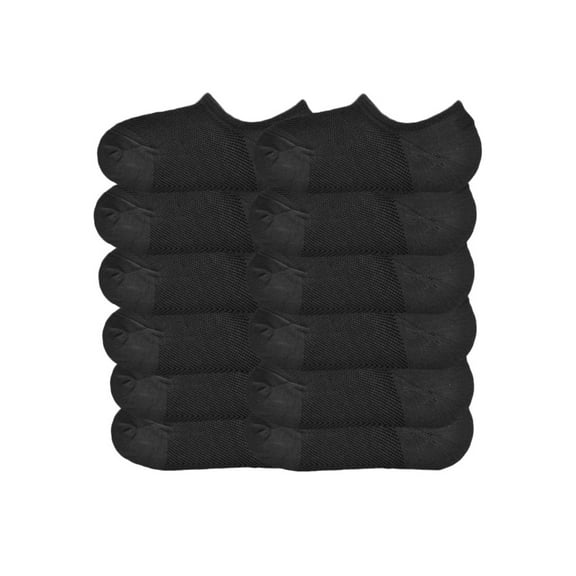 Angelina 12-Pairs Non-Slip Silicone Patch Cotton No-Show Socks