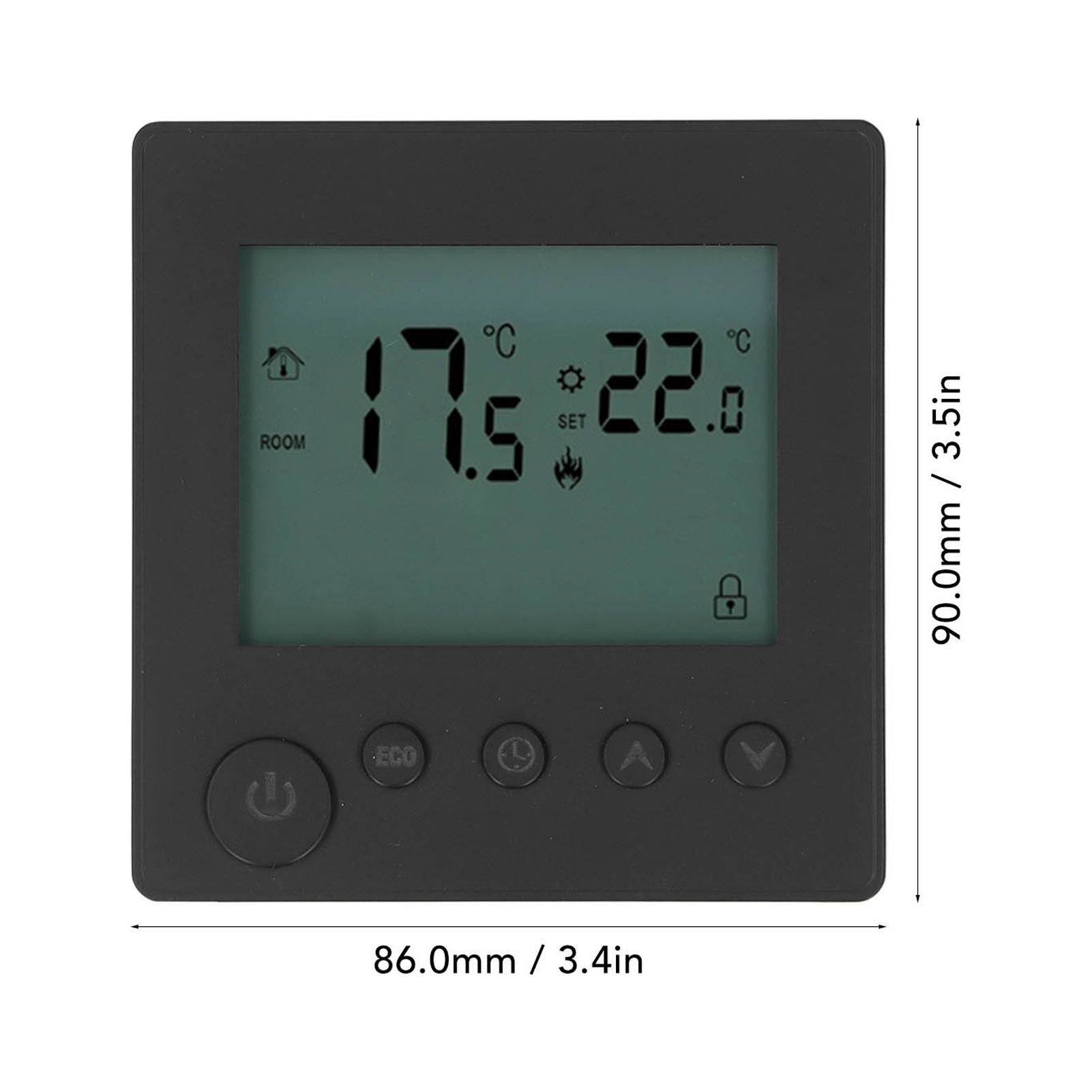 Programmable Digital Thermostat - 4500W Touchscreen Heating Control For Home Office