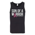 thumbnail image 2 of Wild Bobby Son of A Warrior Breast Cancer Ribbon Breast Cancer Awareness Men Tank Top, Black, Small, 2 of 6