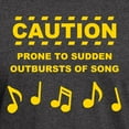 thumbnail image 3 of CafePress - Caution Prone To Sudden Outbursts Of Song T Shirt - Men's Classic Graphic Cotton T-Shirt, 3 of 4
