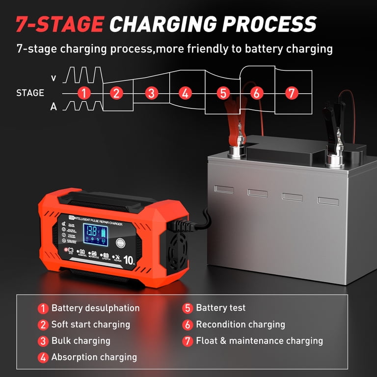 Xueyu 12V/10A Smart Battery Charger with Auto Temperature Mode photo 3