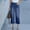 Blue 1, variant on JJHGVB Jeans for Women Barrel Jeans Women Women's Spring Summer Solid Color Straight Leg Wide Leg Large Pocket Jeans Baggy Jeans Wide Leg Pants Woman White M