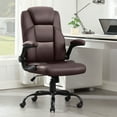 thumbnail image 3 of JONPONY Big and Tall Office Chair 400LBS Wide Seat Ergonomic Computer Desk Chair High Back Executive Leather Chair Adjustable Task Chair Lumbar Back Support 8 Hours Heavy Duty Design,9189,Brown, 3 of 16